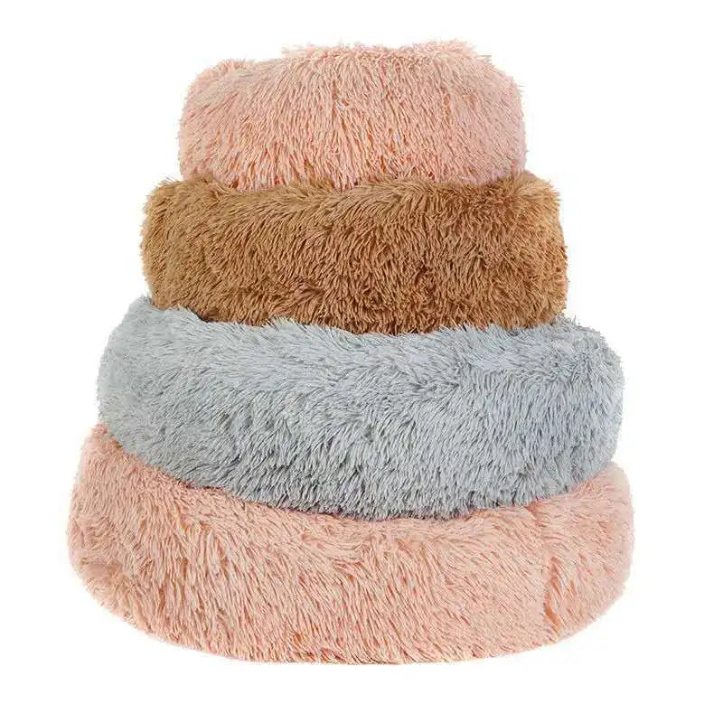 Super Soft Round Pet Bed – Warm Plush Donut Cushion for Cats and Dogs - My Store