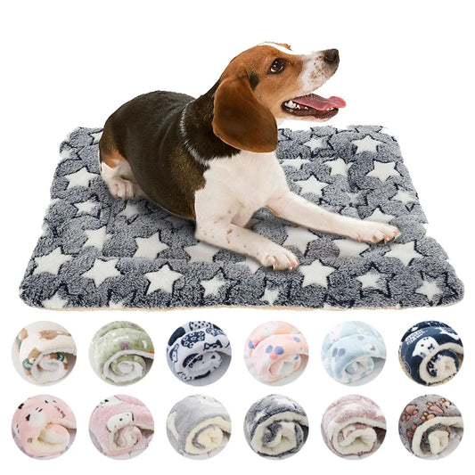 Flannel Pet Sleeping Mat – Soft Dog and Cat Bed with Non-Slip Backing - My Store