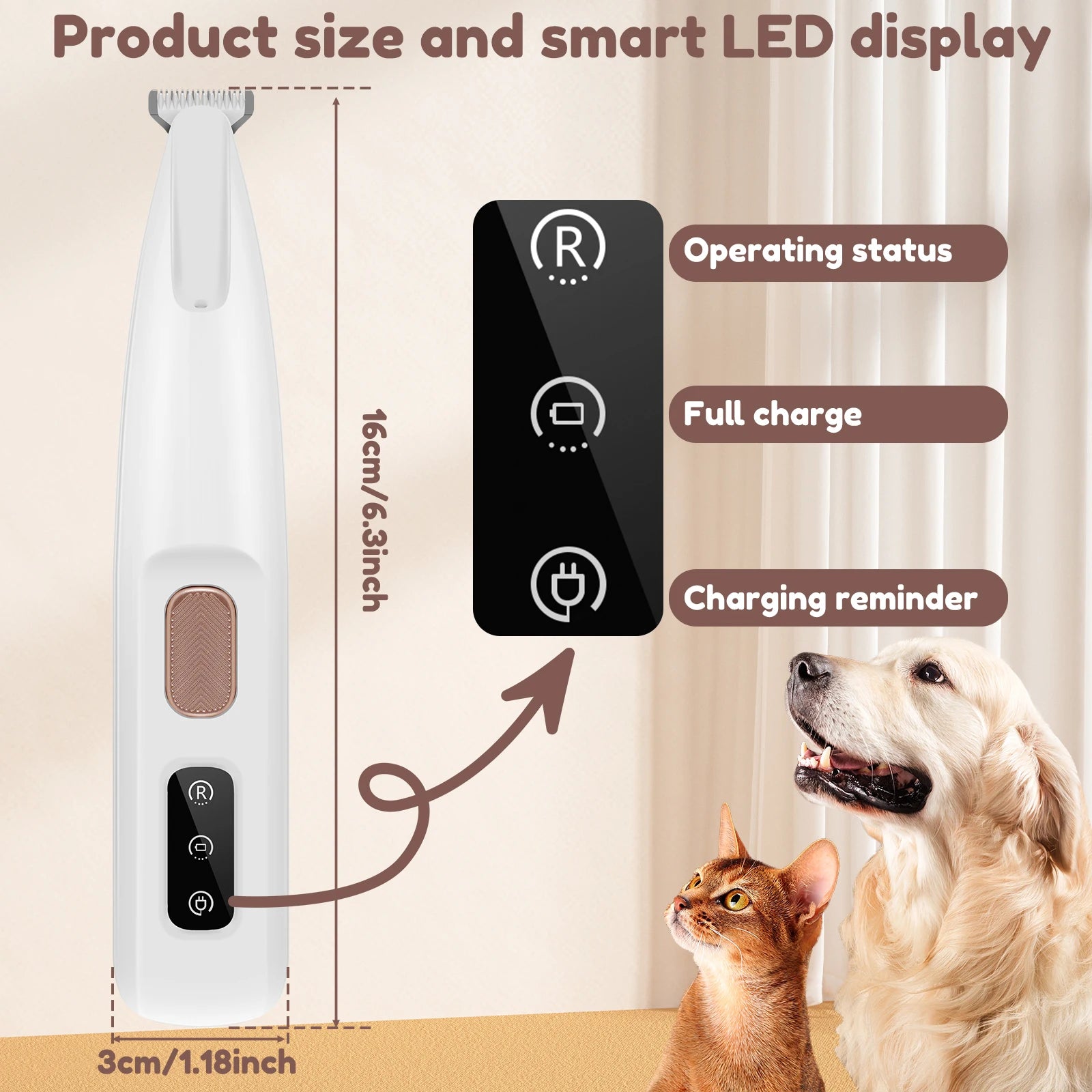 Dog Paw Trimmer with LED Light – Safe, Precise, and Portable Grooming Tool - My Store