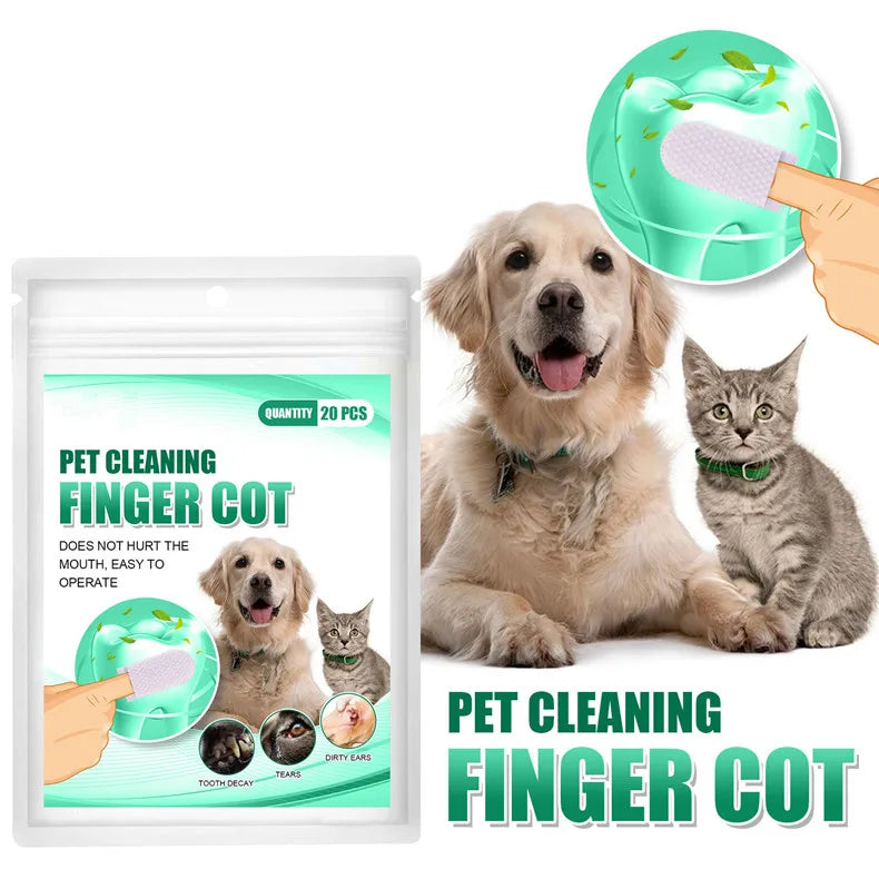 Disposable Teeth Cleaning Finger Wipes – Grooming Essentials for Dogs and Cats - My Store