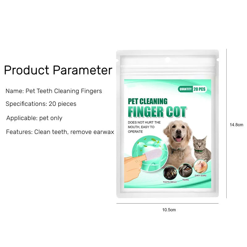 Disposable Teeth Cleaning Finger Wipes – Grooming Essentials for Dogs and Cats - My Store