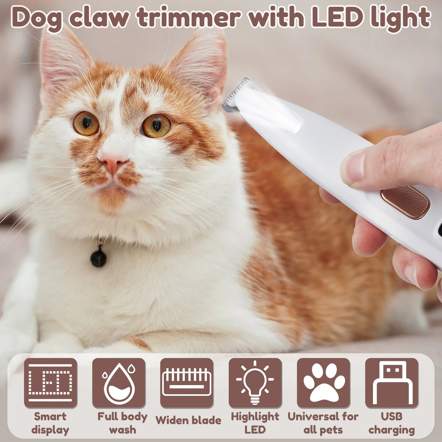 Dog Paw Trimmer with LED Light – Safe, Precise, and Portable Grooming Tool - My Store