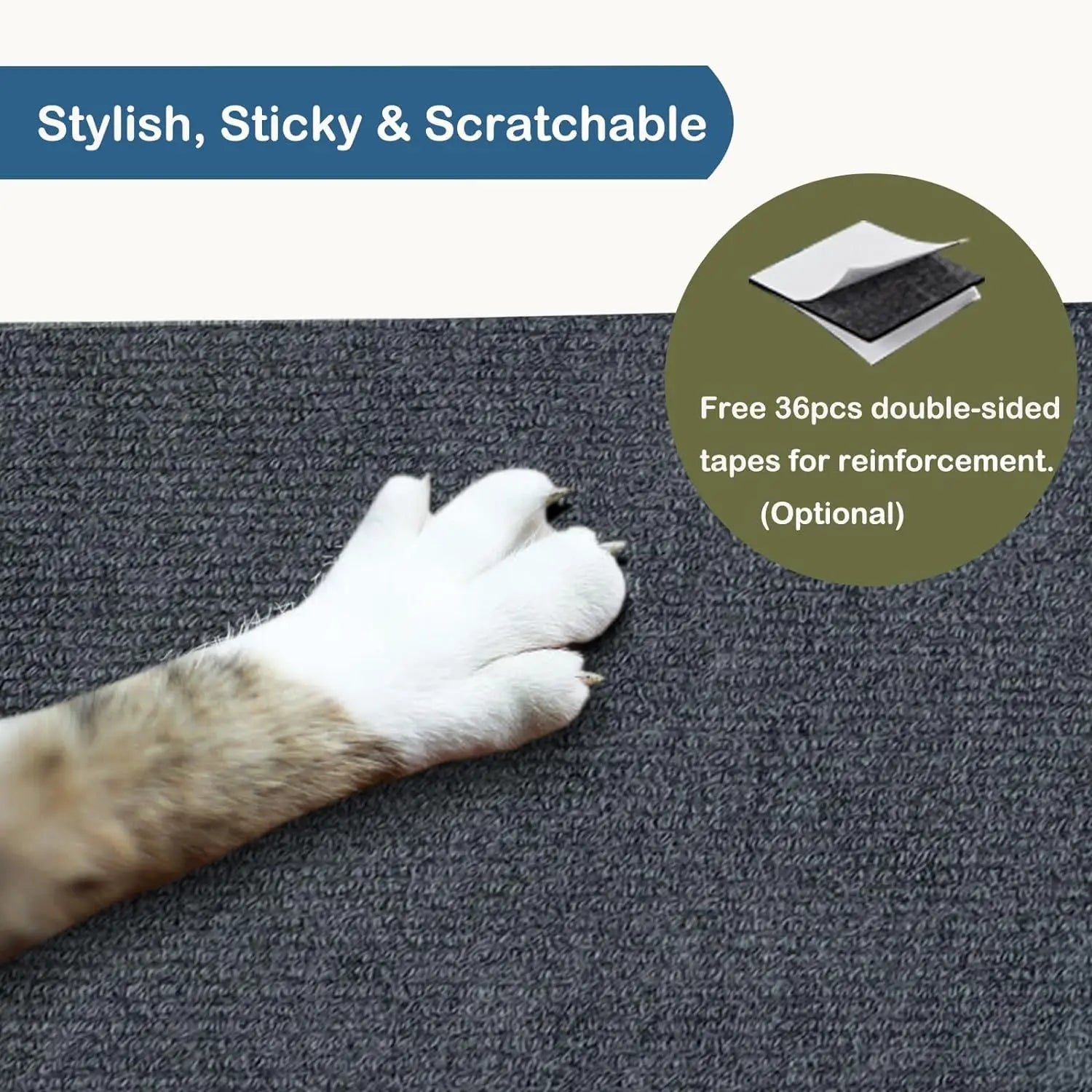 Self-Adhesive Anti-Cat Scratch Protection – Customizable Carpet Scratch Pad for Furniture and Walls - My Store