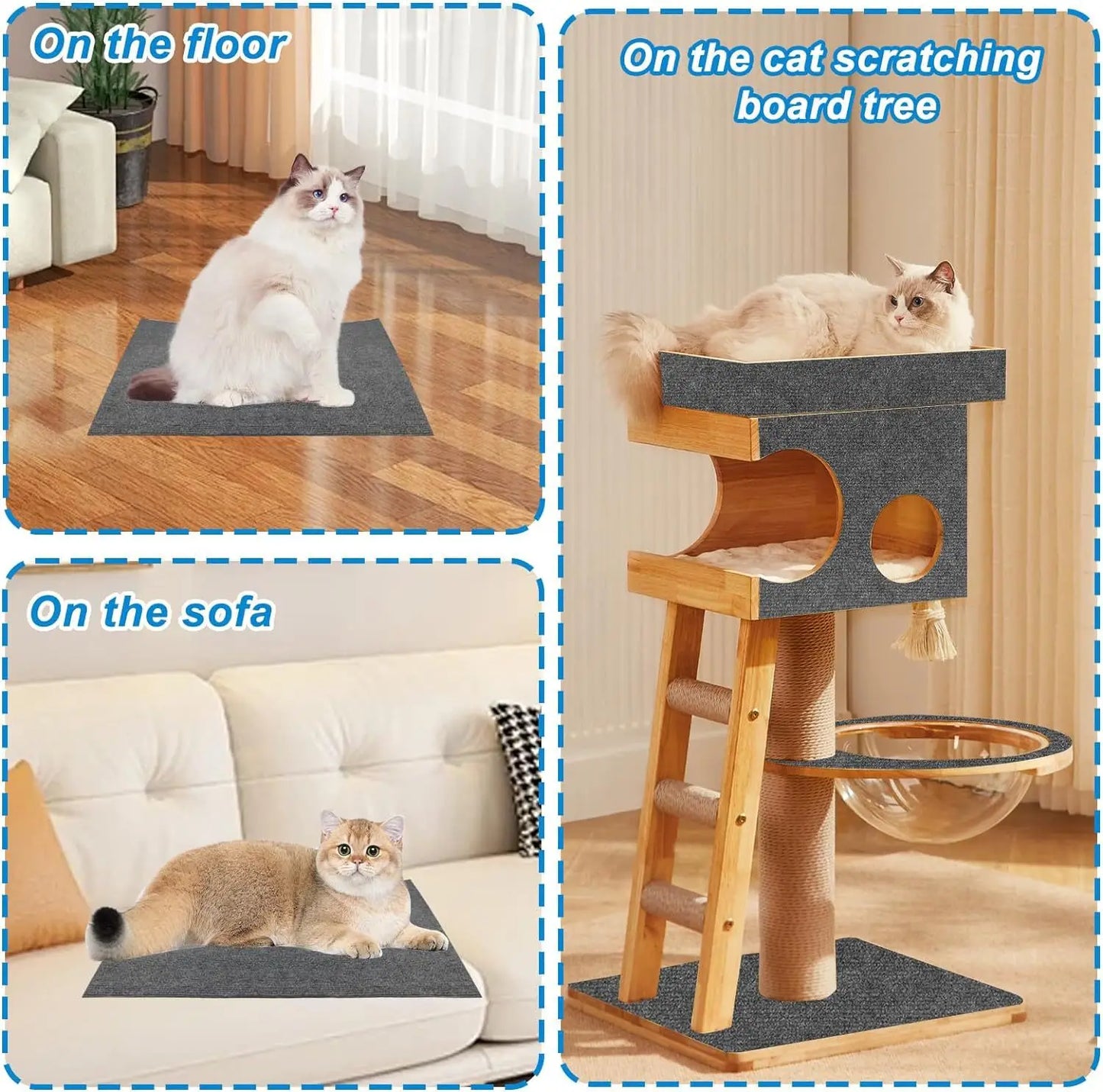 Self-Adhesive Anti-Cat Scratch Protection – Customizable Carpet Scratch Pad for Furniture and Walls - My Store