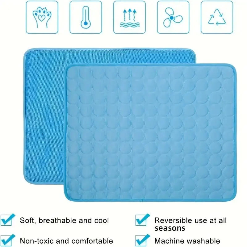 Self-Cooling Pet Mat – Breathable Ice Silk Sleeping Pad for Dogs and Cats - My Store