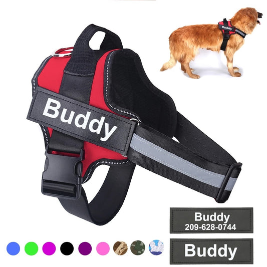 Personalized No-Pull Reflective Dog Harness - Adjustable, Breathable, Customizable - My Store